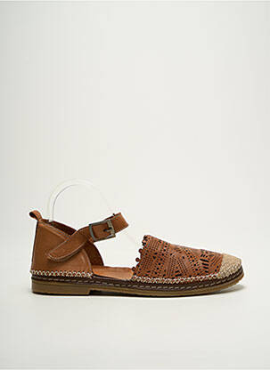 Sandales/nu pieds chiquet talon plat jusqu'à 3cm marron COCO ET ABRICOT femme
