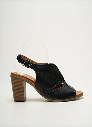 Sandales/nu pieds matière lisse talon de 7 à 9cm noir COCO ET ABRICOT femme
