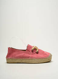 Espadrilles nubuck talon plat jusqu'à 3cm rose LA MAISON DE L'ESPADRILLE femme