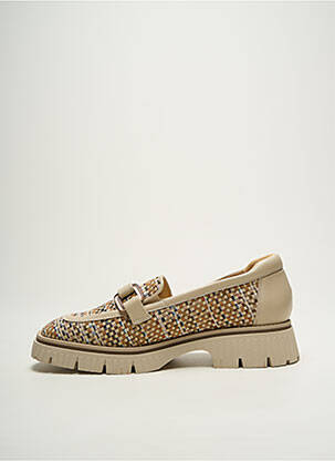 Mocassins matière lisse talon de 4 à 6cm beige SOFTWAVES femme
