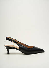 Escarpins tissage satiné talon de 4 à 6cm noir UNISA femme