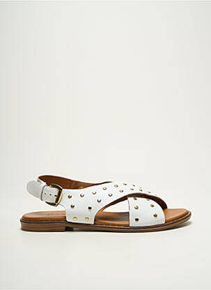 Sandales/nu pieds chiquet talon plat jusqu'à 3cm blanc COCO ET ABRICOT femme