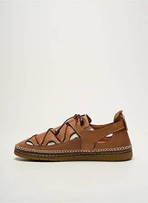 Chaussures de confort tissage satiné talon plat jusqu'à 3cm marron COCO ET ABRICOT femme