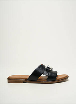 Mules/sabots matière lisse talon plat jusqu'à 3cm noir COCO ET ABRICOT femme