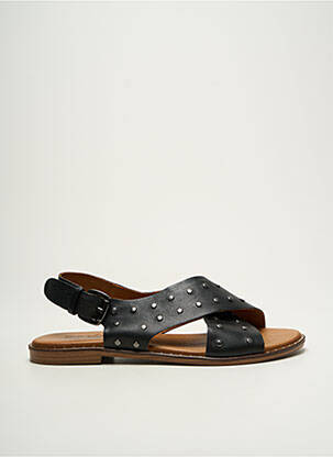 Sandales/nu pieds chiquet talon plat jusqu'à 3cm noir COCO ET ABRICOT femme