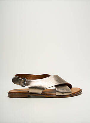 Sandales/nu pieds matière lisse talon plat jusqu'à 3cm or COCO ET ABRICOT femme