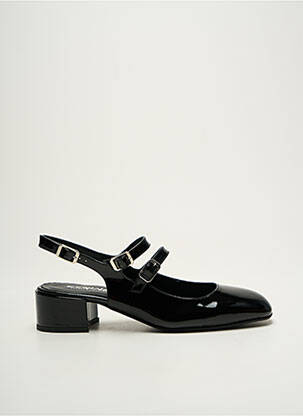 Sandales/nu pieds matière lisse talon de 4 à 6cm noir REQINS femme