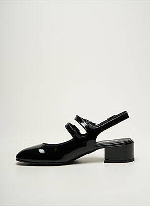 Sandales/nu pieds matière lisse talon de 4 à 6cm noir REQINS femme