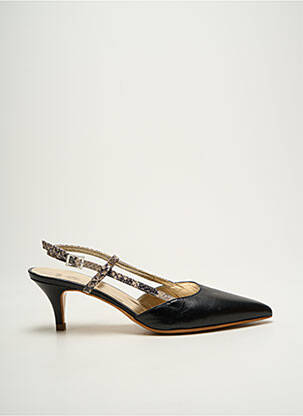 Sandales/nu pieds matière lisse talon de 4 à 6cm noir NIMAL femme