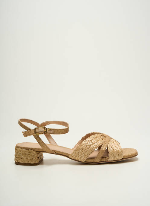 Sandales/Nu pieds beige UNISA pour femme