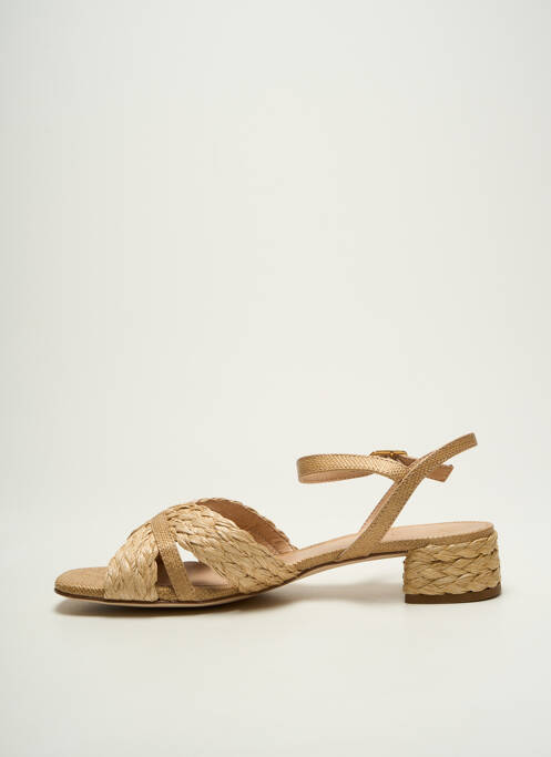 Sandales/Nu pieds beige UNISA pour femme