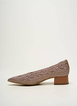 Escarpins tissage satiné talon de 4 à 6cm rose ROSEMETAL femme