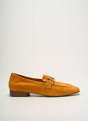 Mocassins nubuck talon plat jusqu'à 3cm orange ROSEMETAL femme