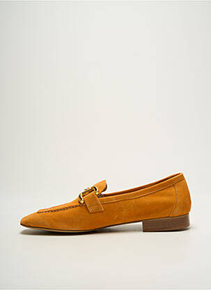 Mocassins nubuck talon plat jusqu'à 3cm orange ROSEMETAL femme