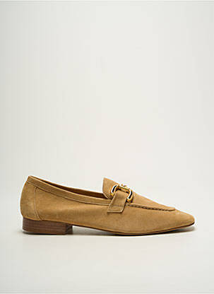 Mocassins nubuck talon plat jusqu'à 3cm beige ROSEMETAL femme
