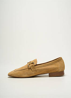 Mocassins nubuck talon plat jusqu'à 3cm beige ROSEMETAL femme