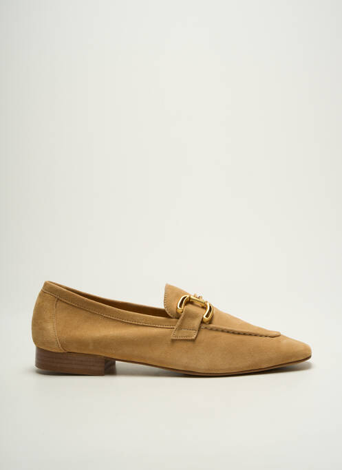 Mocassins nubuck talon plat jusqu'à 3cm beige ROSEMETAL femme