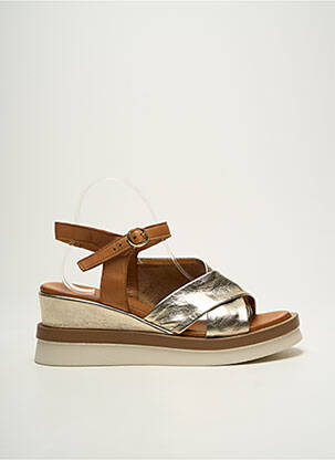 Sandales/nu pieds matière lisse talon de 7 à 9cm marron COCO ET ABRICOT femme