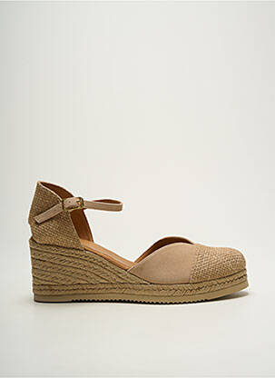Espadrilles bout rond talon de 7 à 9cm beige UNISA femme