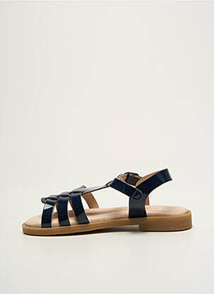 Sandales/nu pieds tissage vernis chiquet bleu LOLA CANALES fille