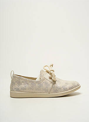 Baskets tissage satiné bout rond or ARMISTICE fille