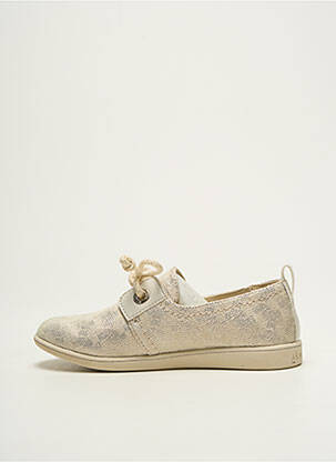 Baskets tissage satiné bout rond or ARMISTICE fille