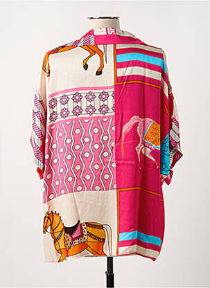 Blouse manches courtes manches courtes rose BISCOTE femme