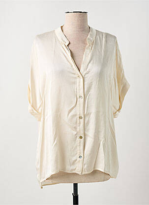 Chemisier manches courtes manches courtes beige PAKO LITTO femme