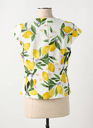 Chemisier manches courtes manches courtes jaune GRACE & MILA femme