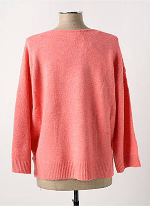 Pull col v manches longues rose GRACE & MILA femme