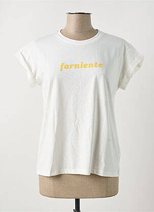 T-shirt coupe droite manches courtes blanc GRACE & MILA femme
