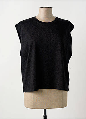 Top manches courtes manches courtes noir GRACE & MILA femme