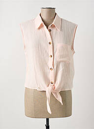 Chemisier coupe droite sans manche rose GRACE & MILA femme