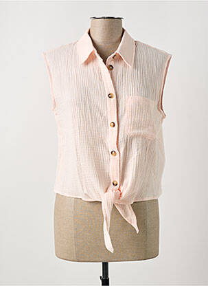 Chemisier coupe droite sans manche rose GRACE & MILA femme
