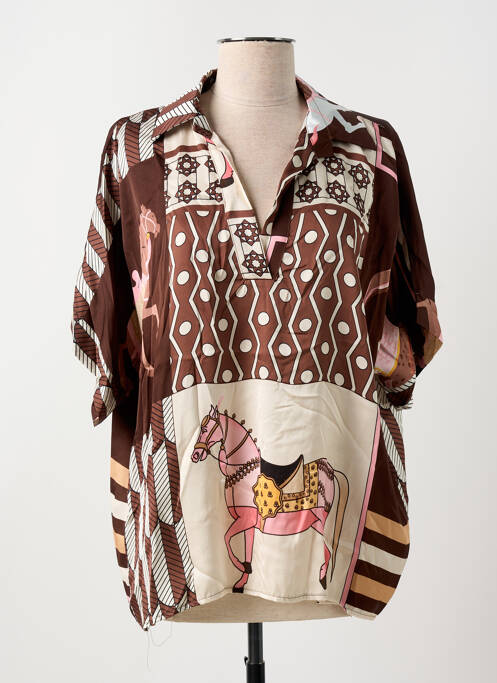 Blouse marron BISCOTE pour femme
