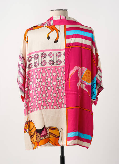 Blouse rose BISCOTE pour femme