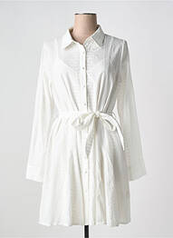 Robe courte manches longues manches longues blanc GRACE & MILA femme