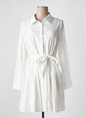 Robe courte manches longues manches longues blanc GRACE & MILA femme