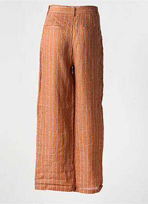Pantalon large fermeture zippée sous rabat boutonné taille normale marron SEE U SOON femme