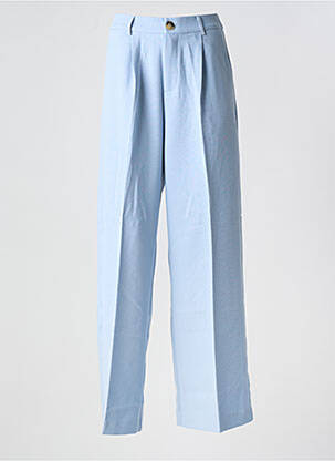 Pantalon droit tissage crêpe taille normale bleu GRACE & MILA femme