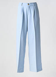 Pantalon droit tissage crêpe taille normale bleu GRACE & MILA femme