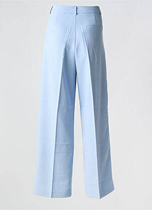 Pantalon droit tissage crêpe taille normale bleu GRACE & MILA femme