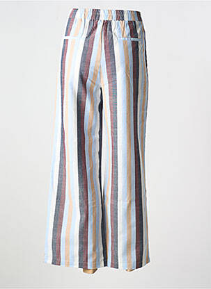 Pantalon large fermeture zippée sous rabat avec crochet taille normale bleu SEE U SOON femme