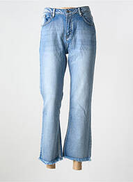 Jeans coupe droite stretch taille normale bleu BISCOTE femme