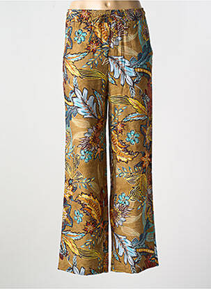 Pantalon droit tissage popeline taille normale marron PAKO LITTO femme