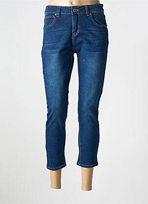 Jeans coupe slim stretch taille normale bleu BISCOTE femme