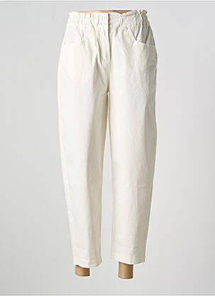 Pantalon 7/8 stretch taille normale blanc PAKO LITTO femme