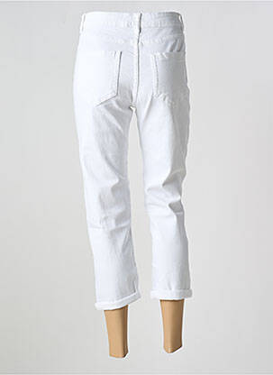 Jeans coupe slim stretch taille normale blanc BISCOTE femme