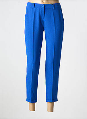 Pantalon 7/8 stretch taille normale bleu PAKO LITTO femme