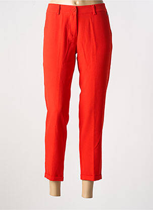 Pantalon 7/8 stretch taille normale rouge PAKO LITTO femme